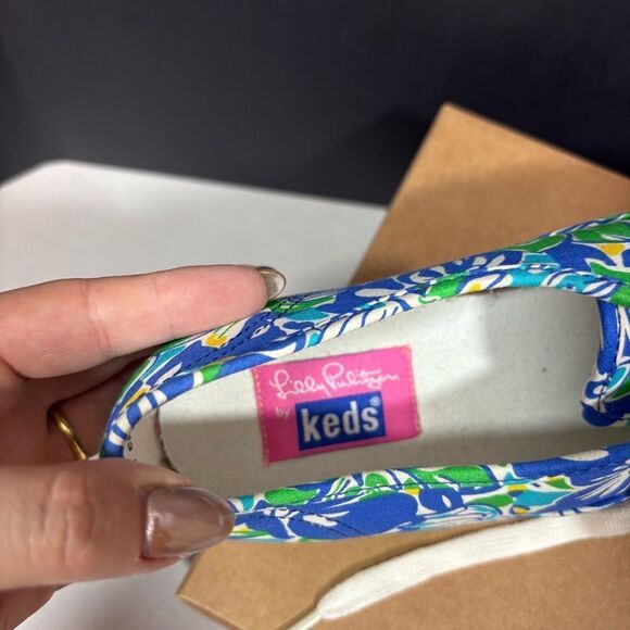 Lilly Pulitzer for Ked lace up sneakers size 8 floral tropical print - Picture 9 of 12